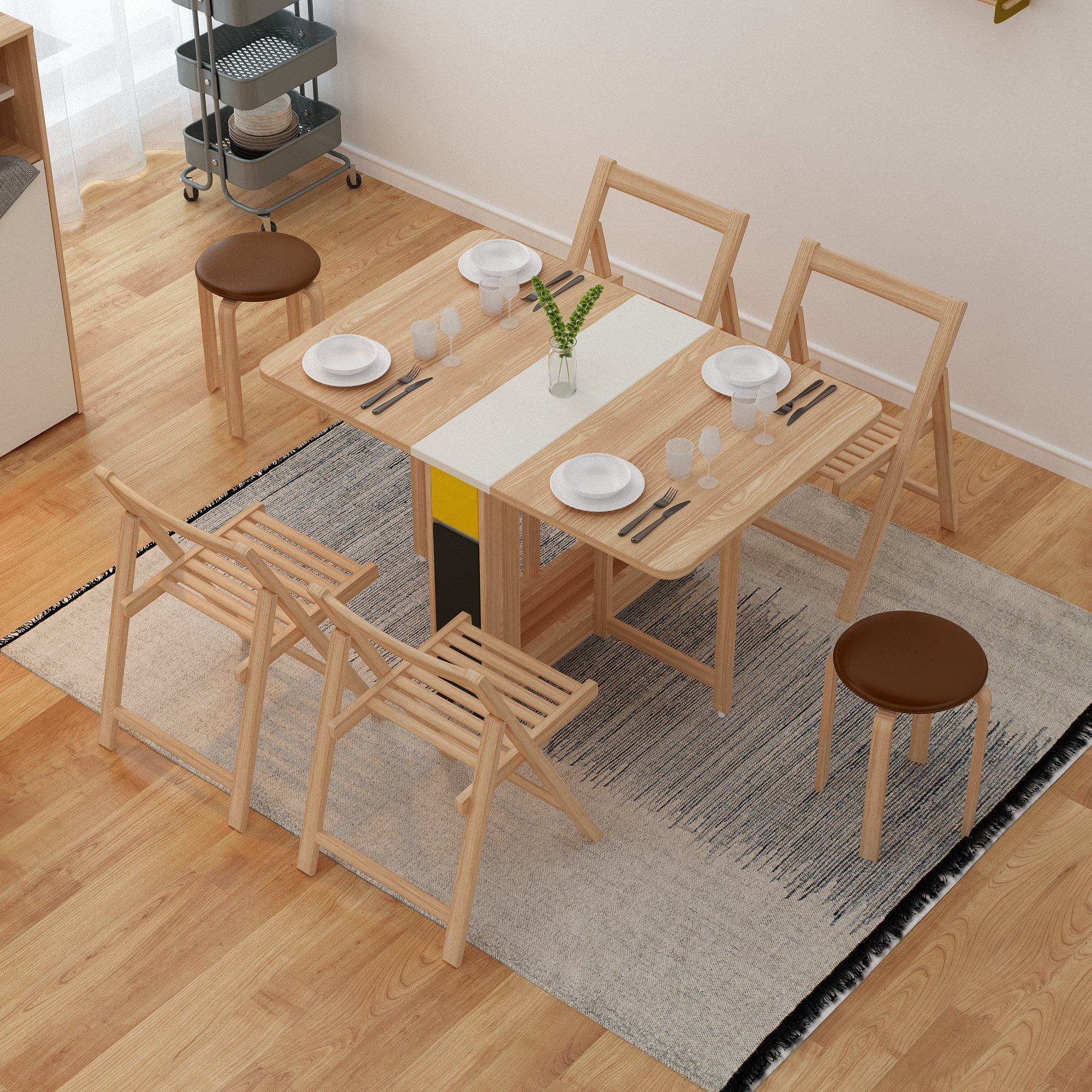 Factory Macufacture Luxury Modern Wooden Dinning Table