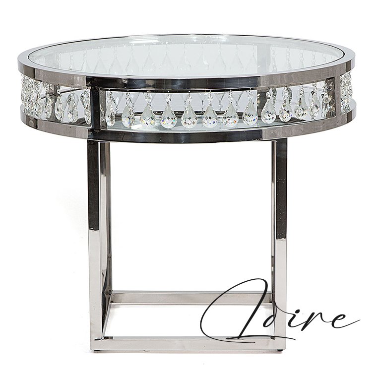 Gold Round Tables for Events Wedding Wholesale Stainless Steel Metal Base Dining Furniture
