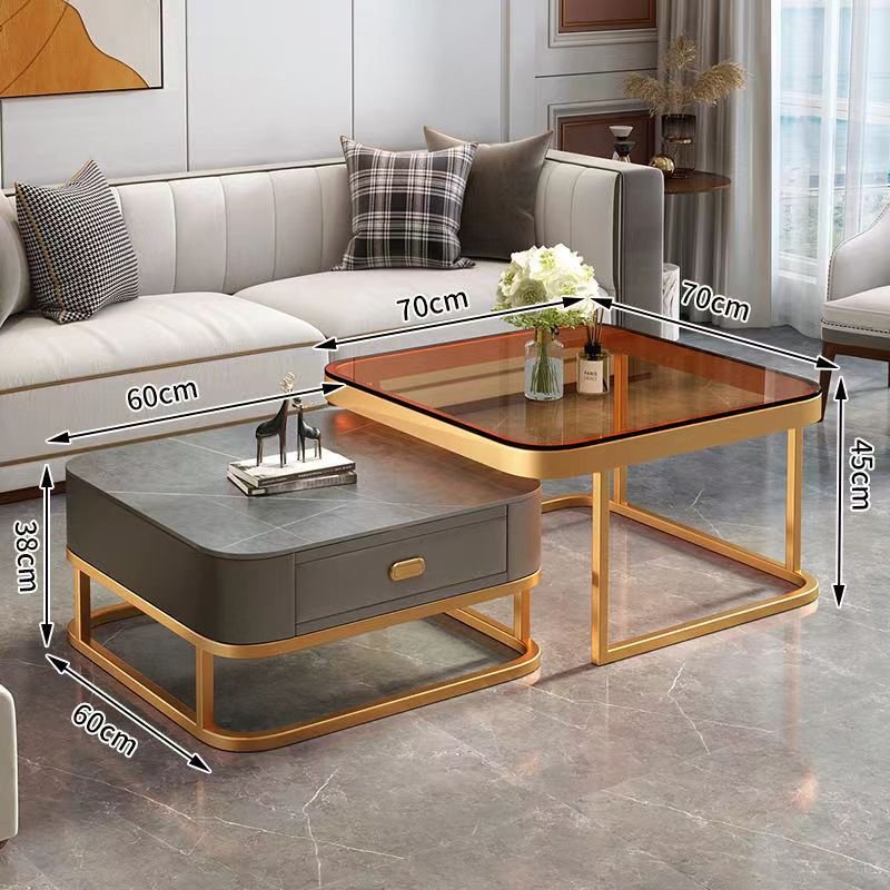 Ready To Ship Ethiopia Glass Top Table Coffee Shop Marble Luxury Coffee Table For Living Room Modern Style