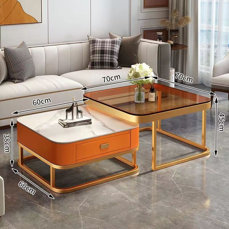 Ready To Ship Ethiopia Glass Top Table Coffee Shop Marble Luxury Coffee Table For Living Room Modern Style
