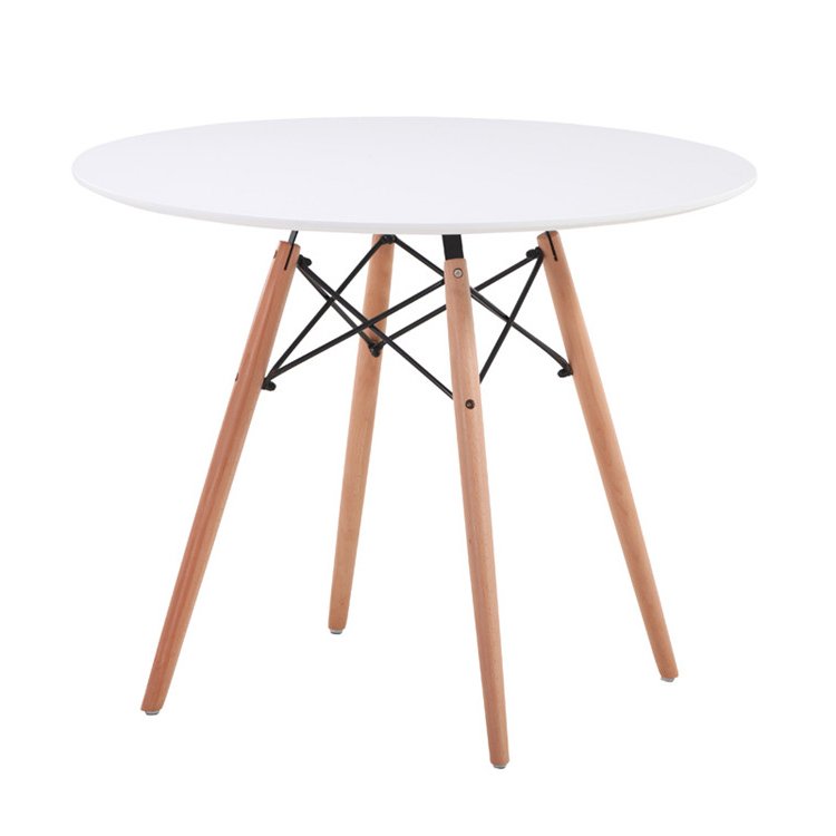 Cheap Price Dinner Kitchen Round MDF White Modern Dinning Table Comedor Dining Tables