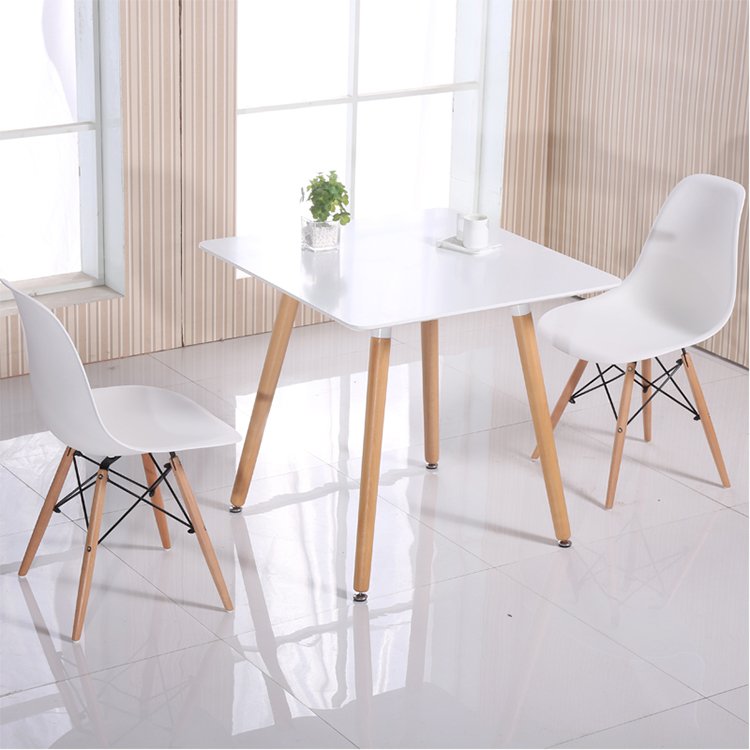 Modern Restaurant Cafe Table wood legs Square dining table set with chairs for dining room home furniture