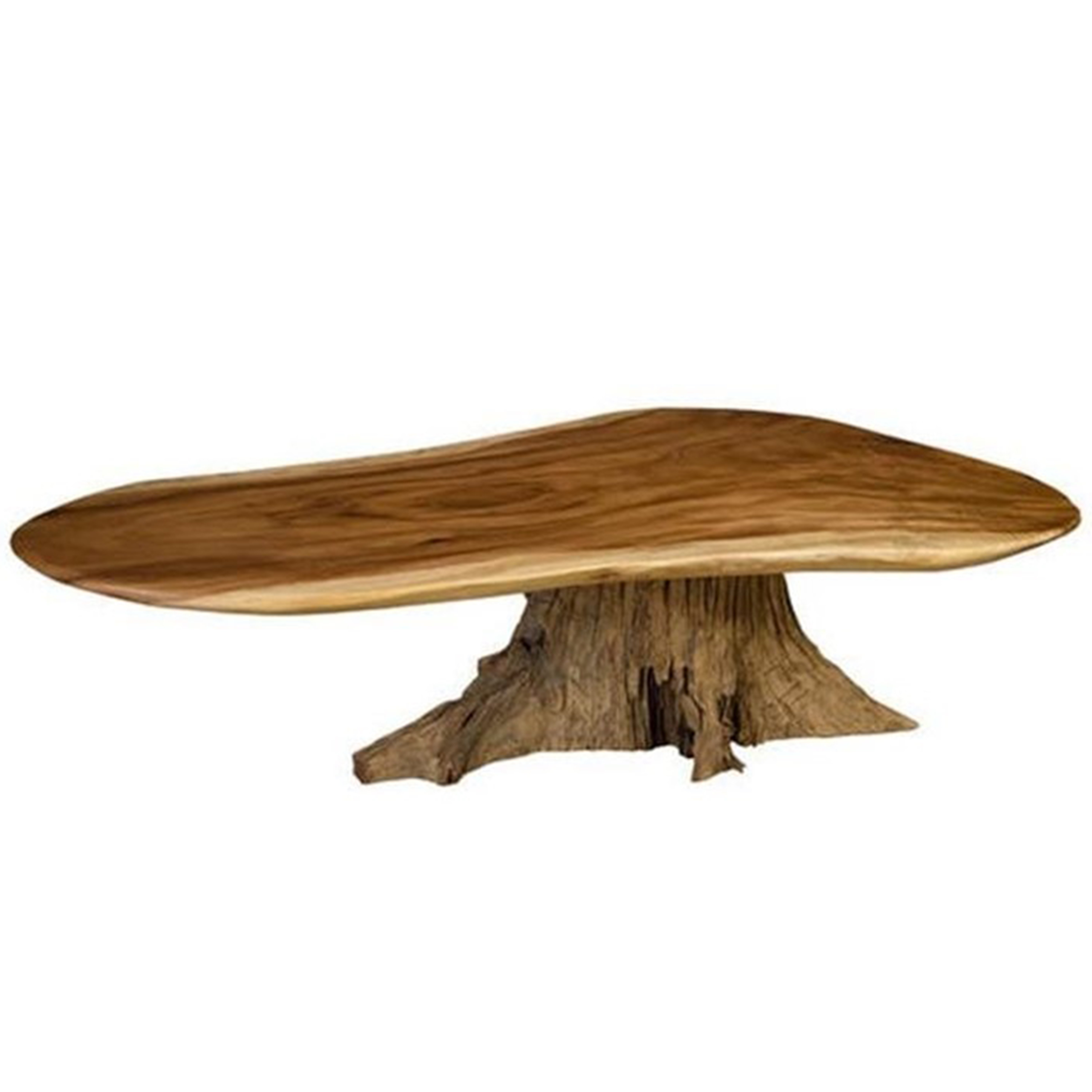High Quality Double wood Trunk Lounge Table With Teak Wood Trunk, Suar Table For Home Furniture