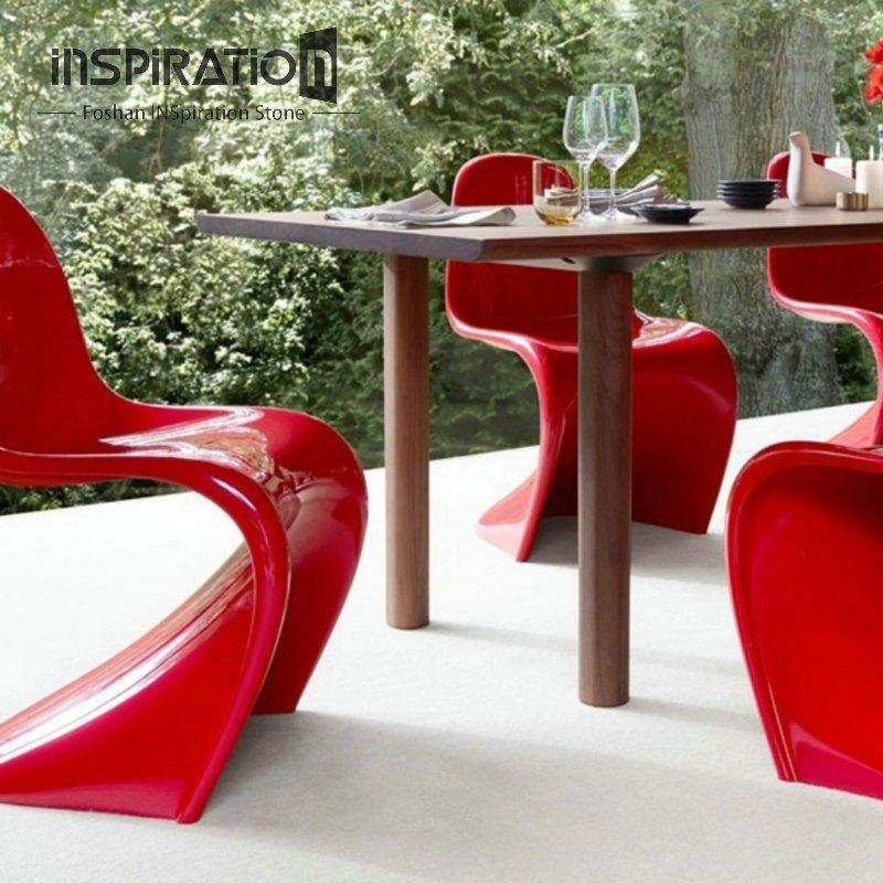 Foshan direct factory Fiberglass FRP tables fiberglass furniture large table and chairs