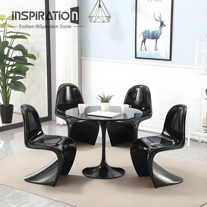 Foshan direct factory Fiberglass FRP tables fiberglass furniture large table and chairs