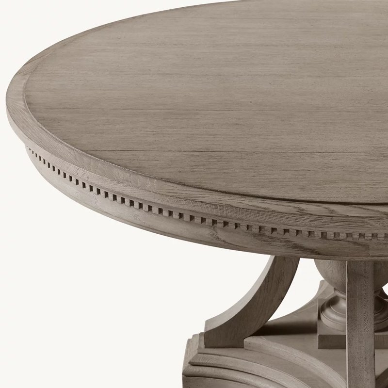 Designer Modern 42" 48" Small Round Solid Oak Wood Dining Table Set 4 Chairs Dining Room Furniture Wooden Table