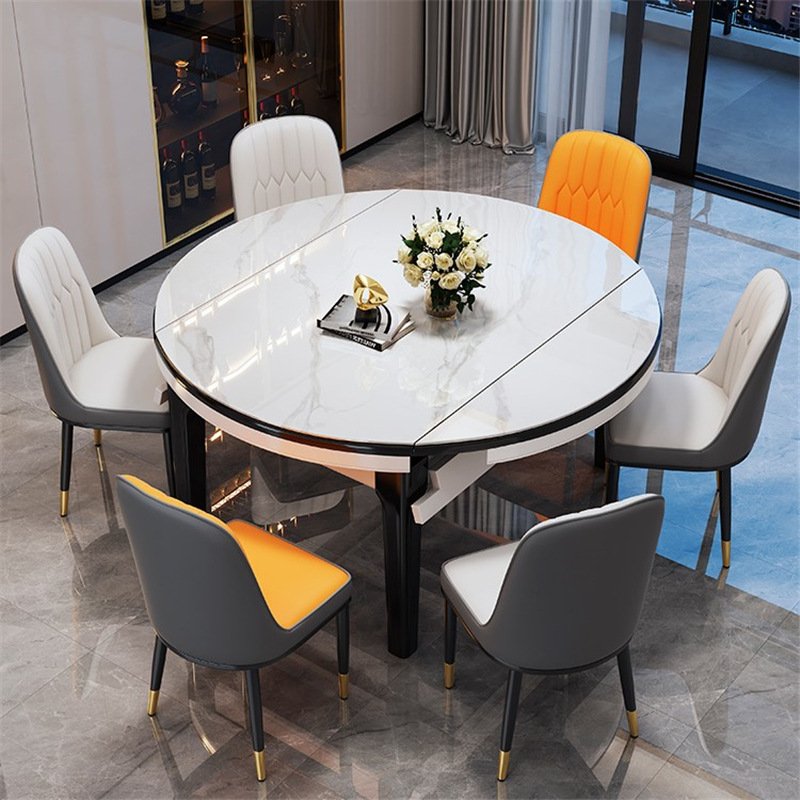Modern Home Furniture Dinning table set 6 seater Round Marble Dining Table For Ding Room