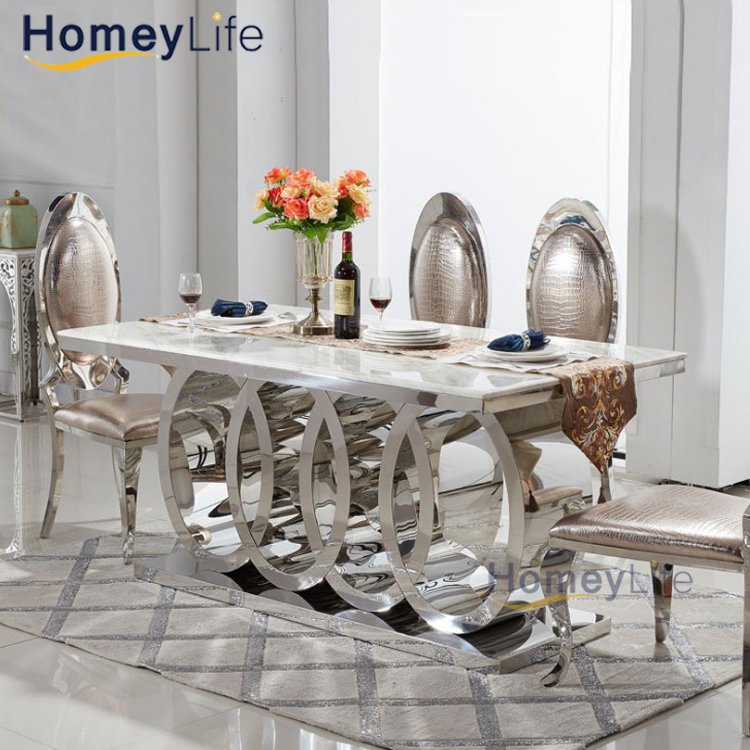 Home furniture Luxury modern dining room sets dinning table and chair set dining table sets comedores mesa de comedor