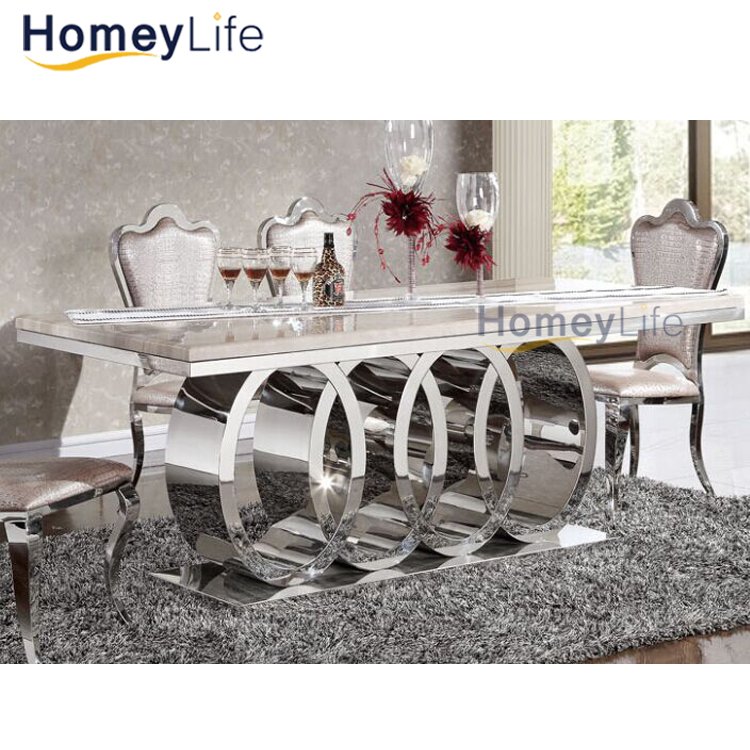 Home furniture Luxury modern dining room sets dinning table and chair set dining table sets comedores mesa de comedor