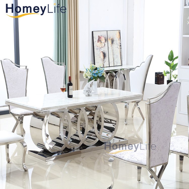 Home furniture Luxury modern dining room sets dinning table and chair set dining table sets comedores mesa de comedor