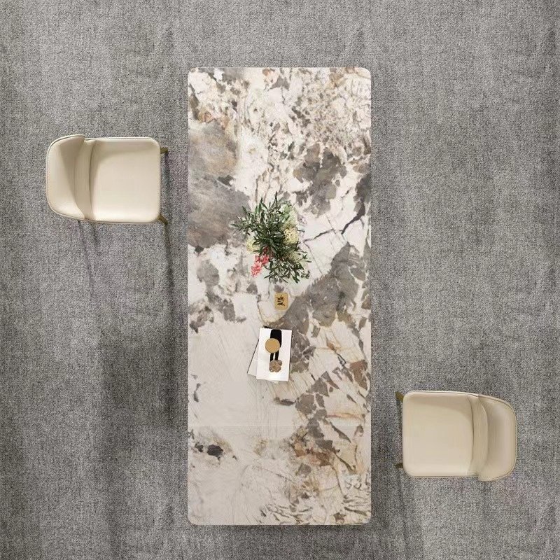2025 New Marble Dining Table with Gold Metal Legs 12-Seater Modern Kitchen Furniture