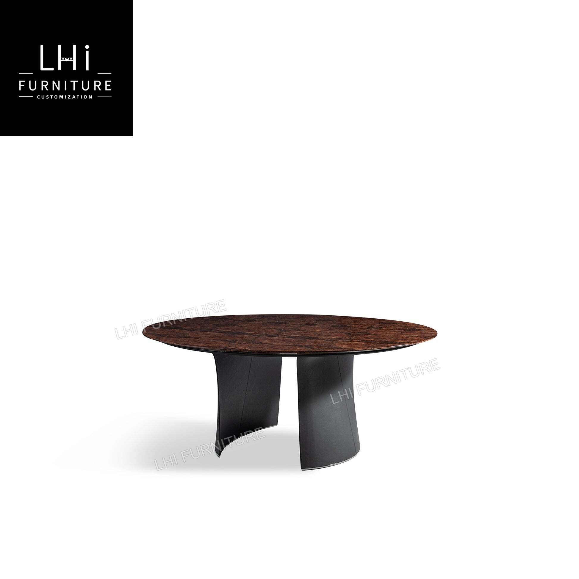 Kf Casa Cheap Modern Black And White Elegant Round Dining Room Set 4 Chairs Contemporary Rotatable Dining Tables Set