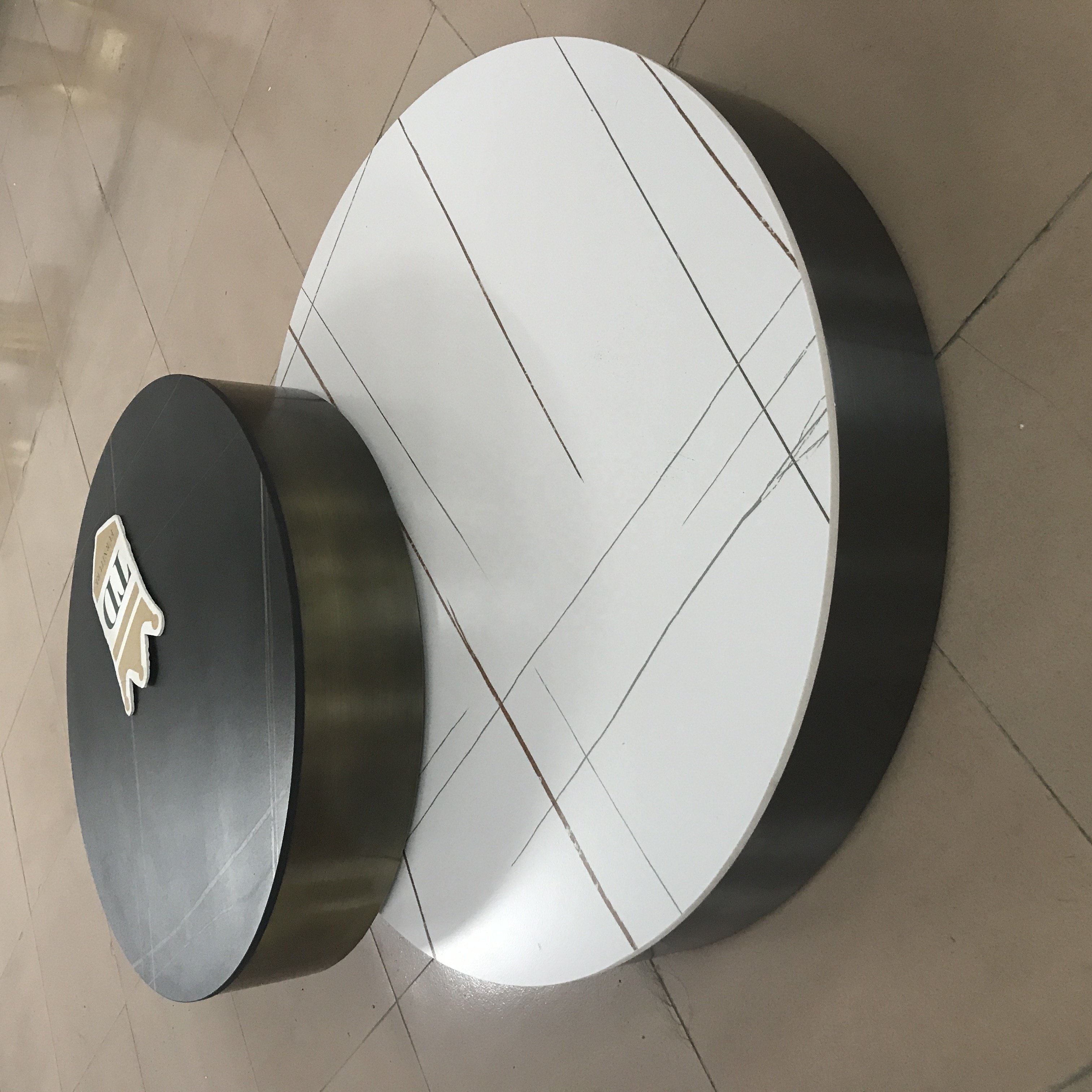 Modern Swivel Coffee Table Glass and Steel Dining Room Furniture for Home or Hotel for Apartment Use