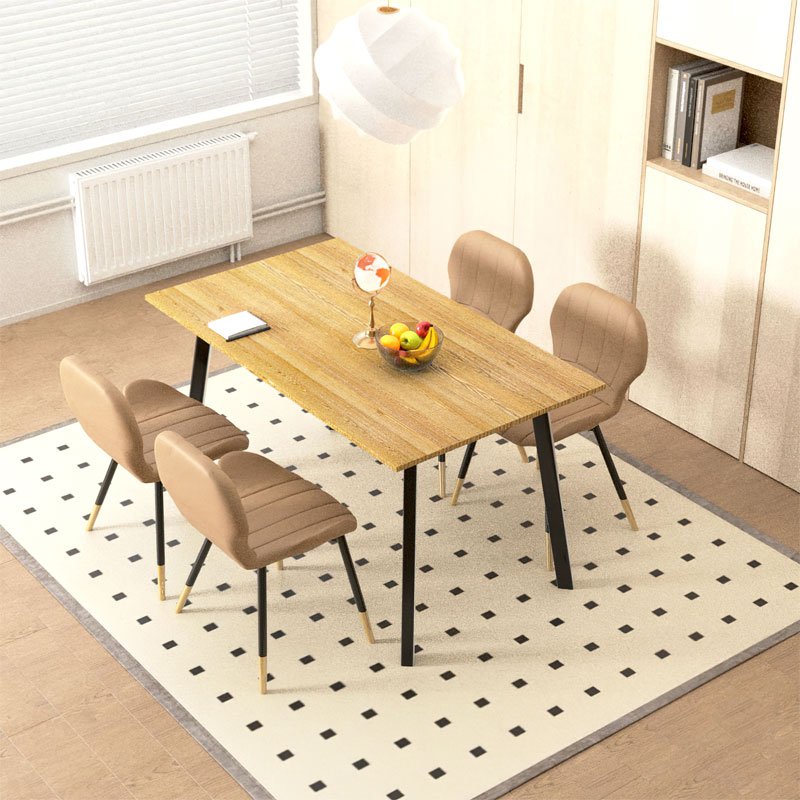 New Product Modern Mdf Dining Tables Wooden Dining Table Set 6 Chairs Customized Dining Table