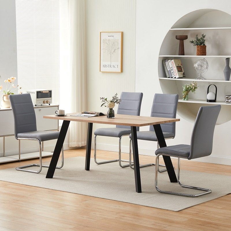 New Product Modern Mdf Dining Tables Wooden Dining Table Set 6 Chairs Customized Dining Table