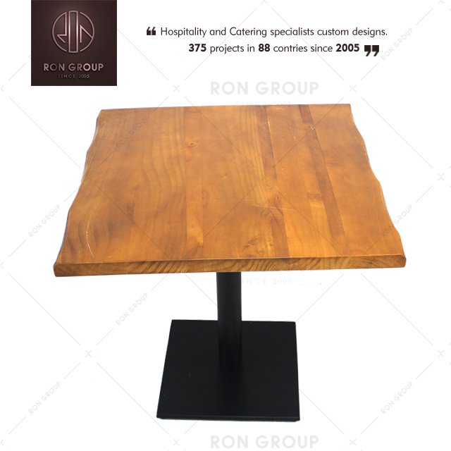 Wholesale commercial Custom Restaurant Cafe Shop Square Solid Wooden hotel Table Top
