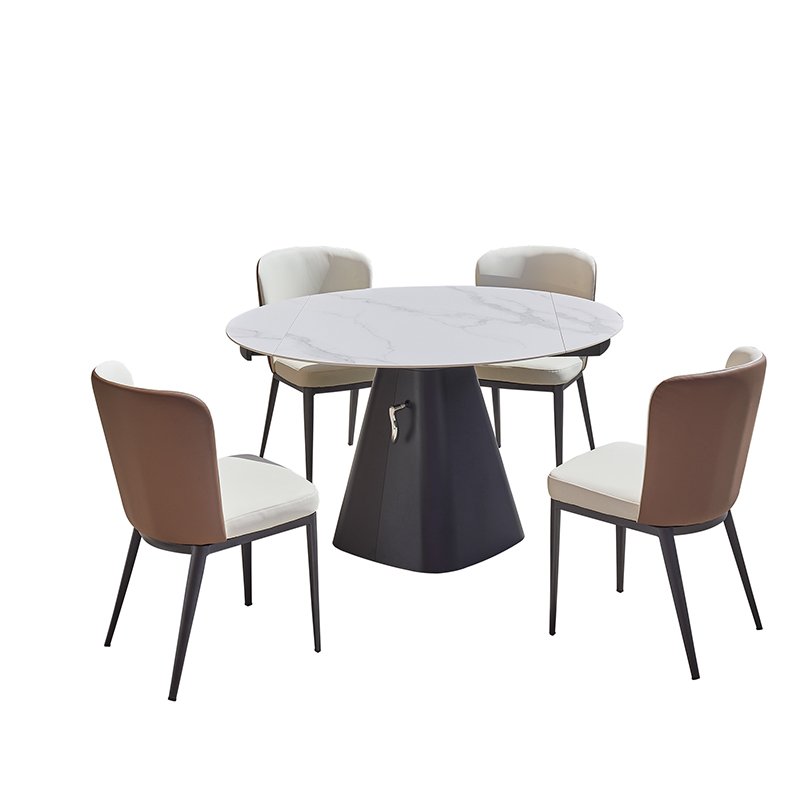 Cheap light luxury rectangular multifunctional rotating dining table