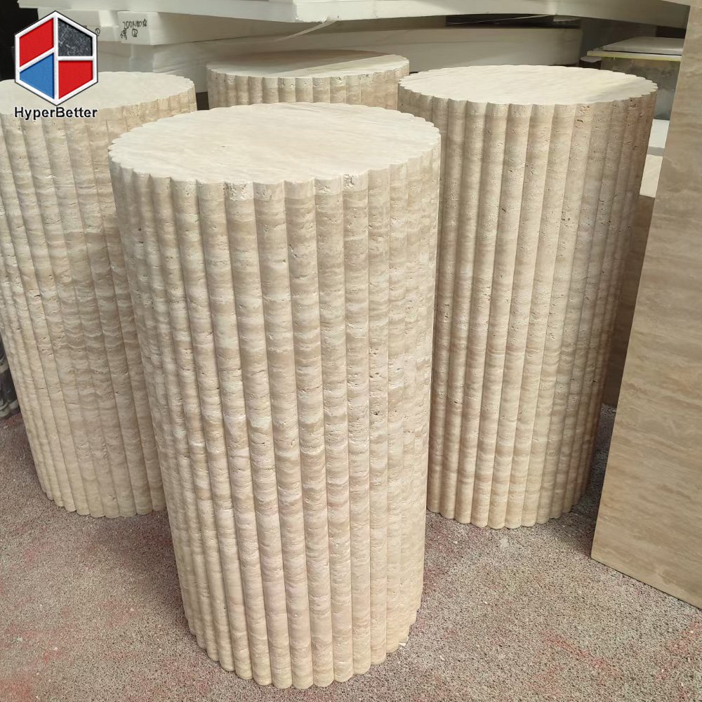 8 seats natural stone travertine top dining table rectangle stone dining table