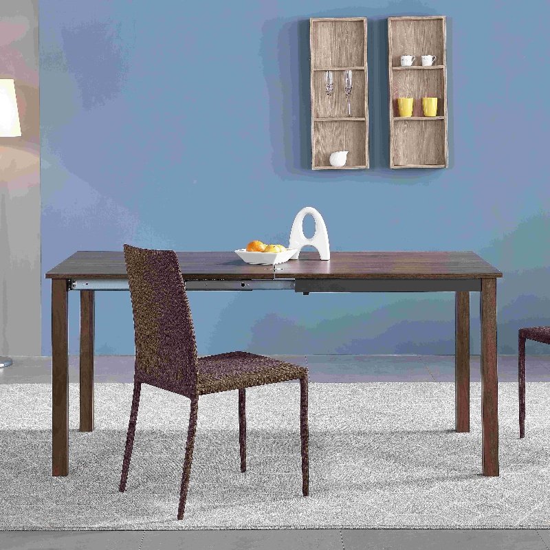 Modern Foldable Wooden Dining Table Rectangular Shape Hotel & Study Use Space Saving Double Size Extendable Design
