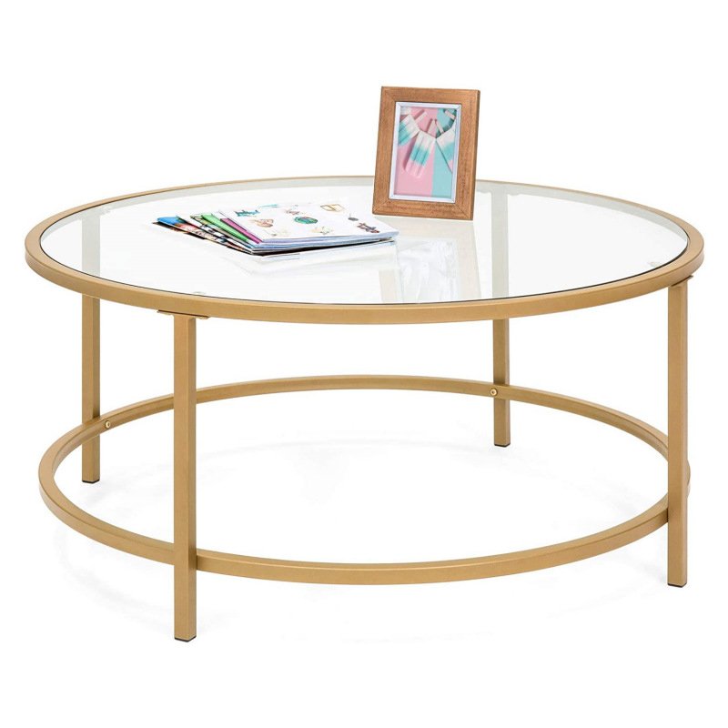 2024 Glass End Tables Side Table Round C-Table for Bed Rooms Coffee