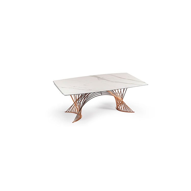 contemporary white ceramic top stainless steel leg extendable dining table set