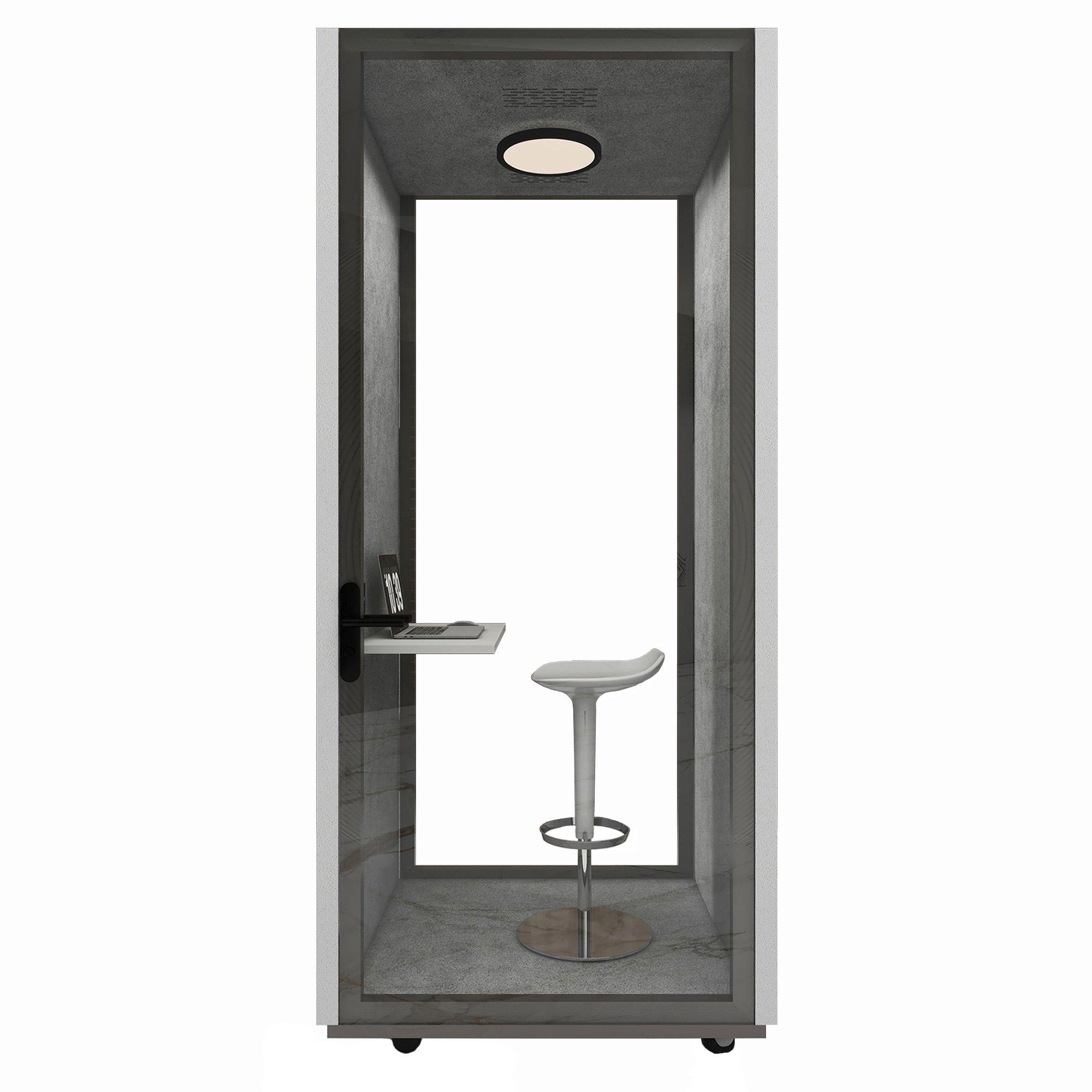 Model small 1 person soundproof booth acoustic office pods personalized silent cabin with optional interior color space house