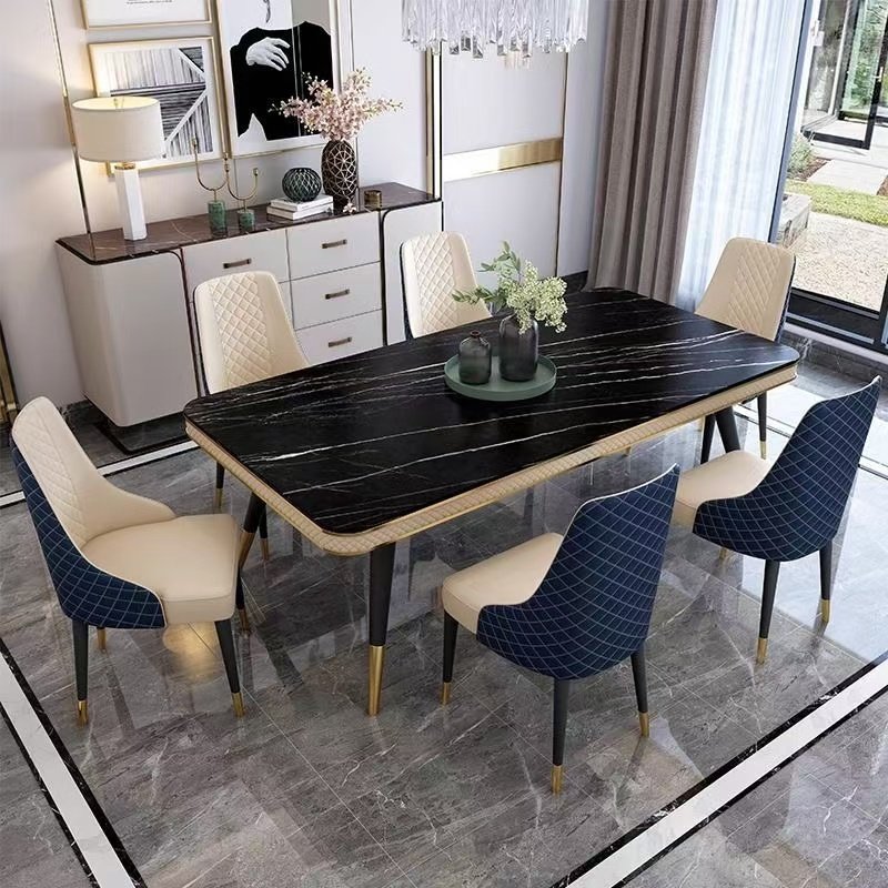 Good Quality Modern Dining Room Furniture Home Furniture marble Rectangular dining table