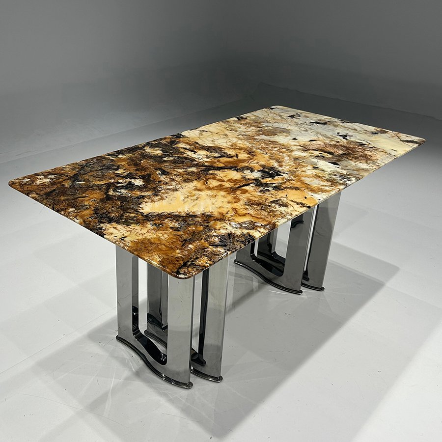 Custom Marble Coffee Table Restaurant Marble Top Dining Table Set Restaurant Furniture Rectangular Dining Table Marble Top