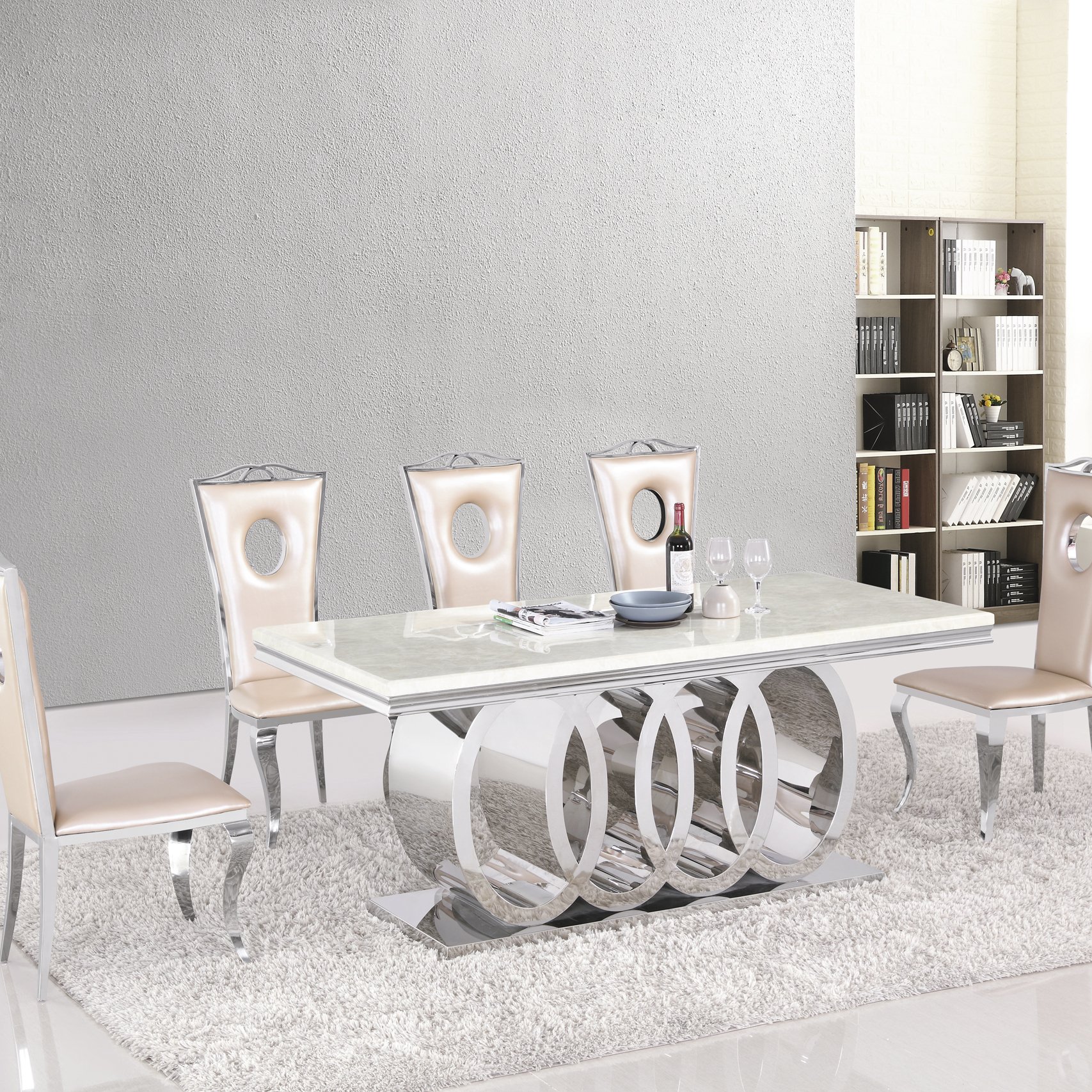 High Quality Dining Table Design Marble Dining Room furniture Luxury Dining Wedding Tables