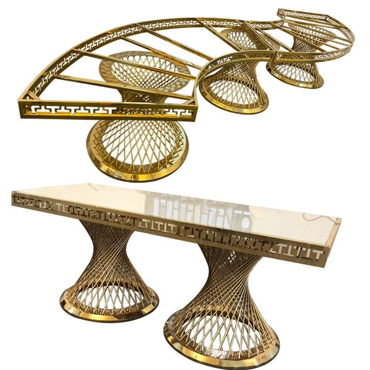 Luxury Dining Room Furniture Marble Modern Stainless Steel Hotel Furniture Table and Chair Set