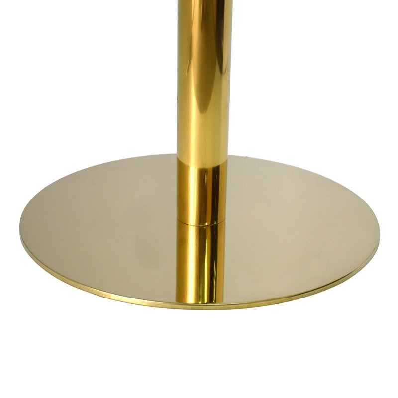 Simple Style Home Furniture Dining Table Gold Base Stainless Steel Round Marble Nordic Design Luxury White Metal Modern D400mm