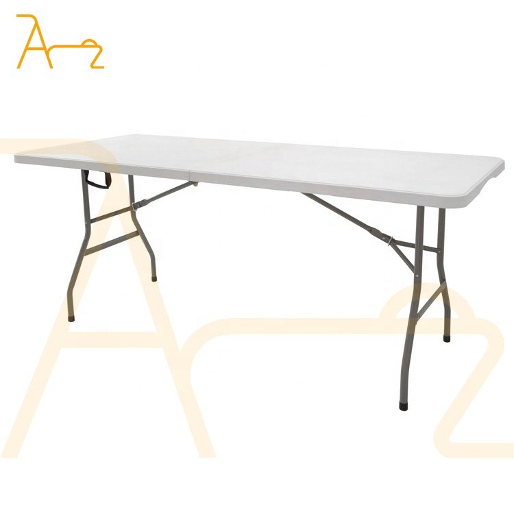 Wholesale Modern Wedding Banquet Furniture Dinning Table Picnic White Rectangular Plastic Fold Up Folding Outdoor Tables