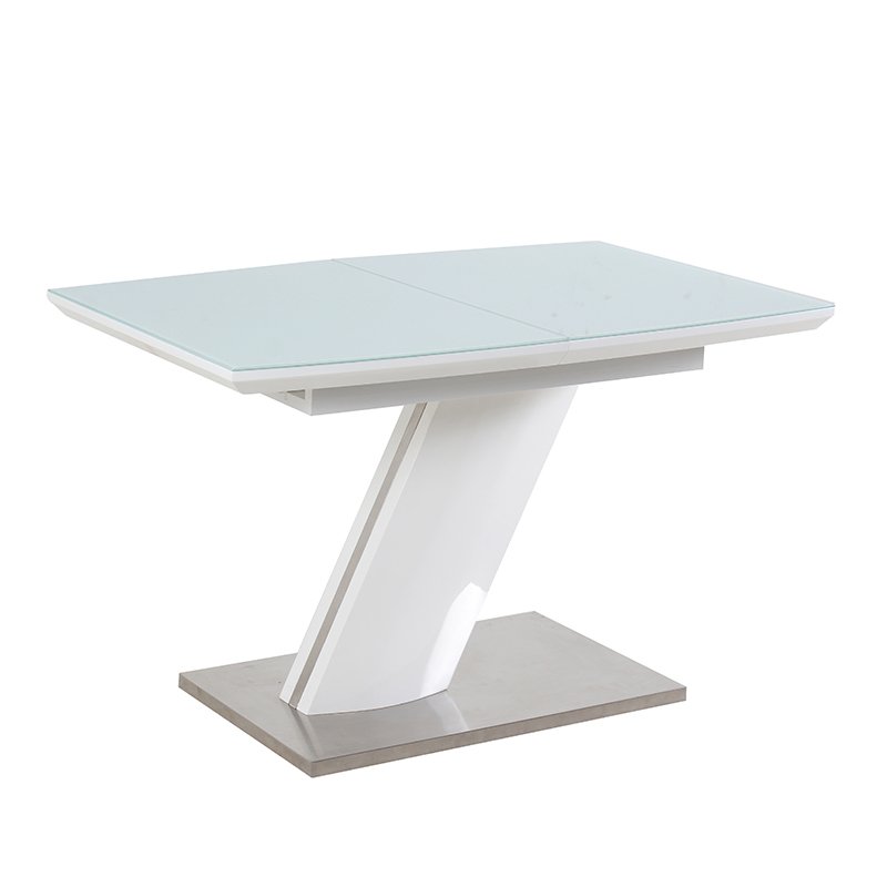 Modern Luxury White Wooden Kitchen Dining Table Extendable Dinning Room Dinner Table For 6 8 10 Seats