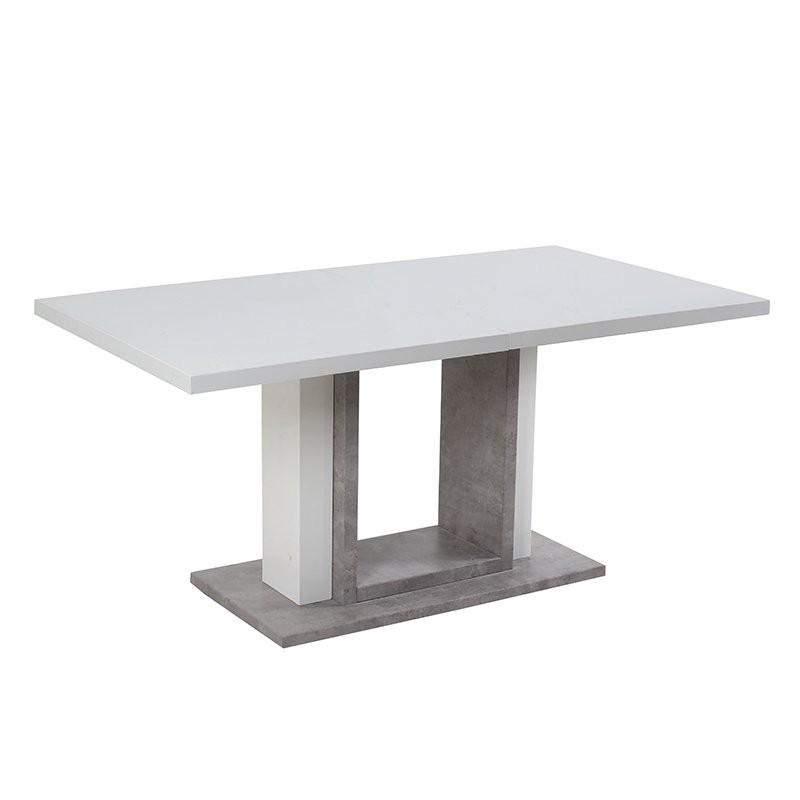 Modern Luxury White Wooden Kitchen Dining Table Extendable Dinning Room Dinner Table For 6 8 10 Seats