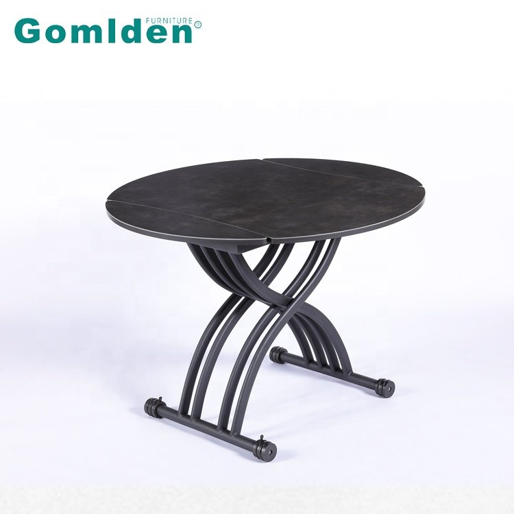 Adjustable Modern round Design Dining Table Stylish Wooden Furniture for Kitchen Bedroom Hotel Bathroom Use Home-Friendly