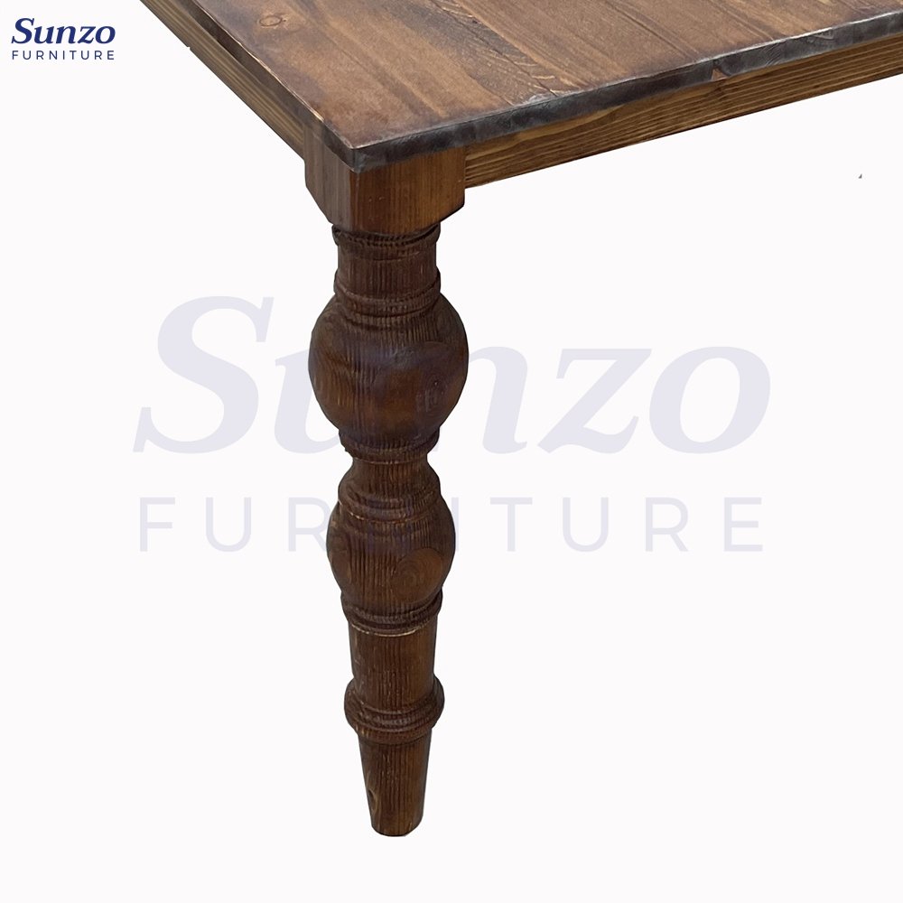 Hot Sale Rustic Pine Wood Banquet Tables Wedding Farmhouse Table Event Party