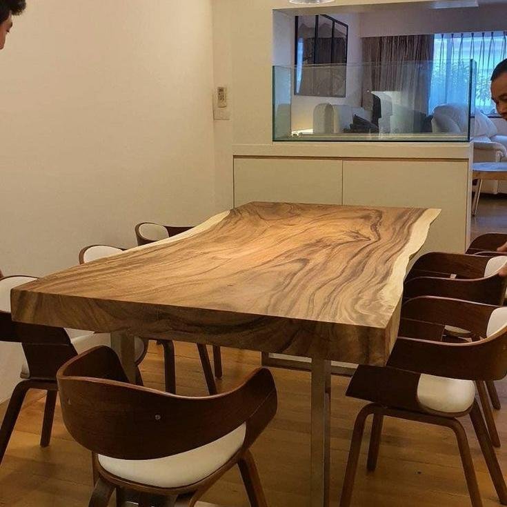 Restaurant Hotel Table Dining Walnut Wooden Dining Table New Model Luxury Table