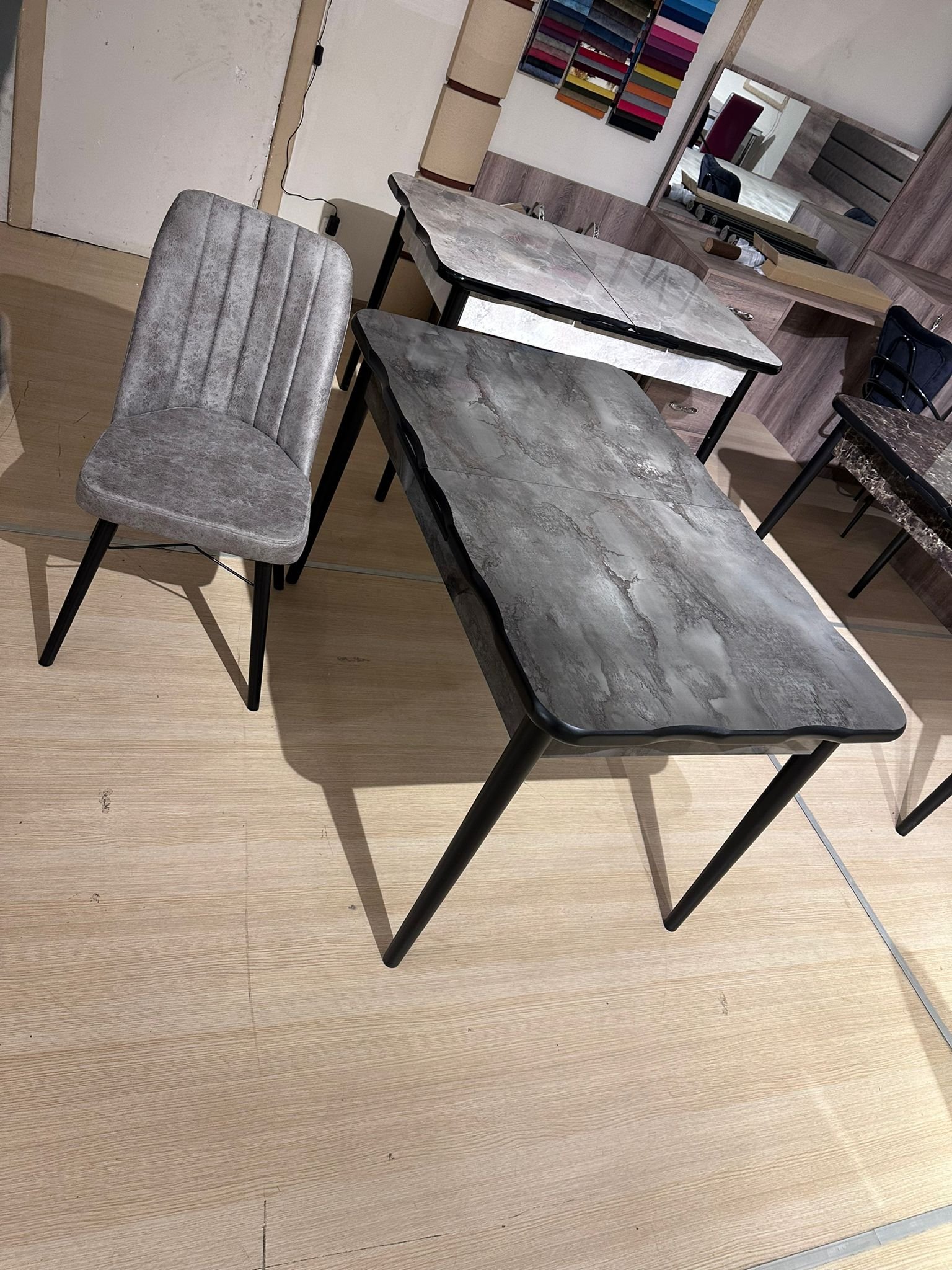Dining table set with 4/6 chairs marble face kitchen table 2024 design affordable Wholesale prices direct from factory