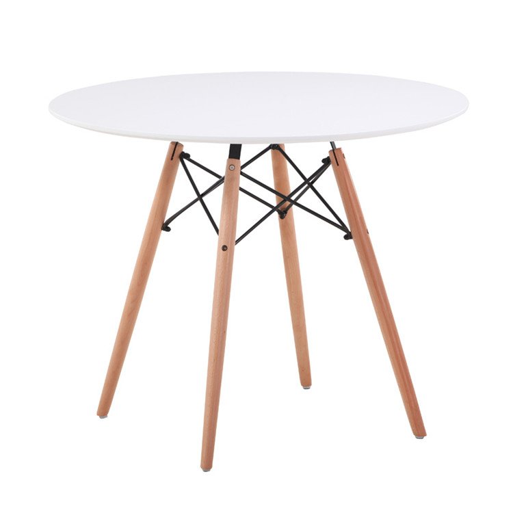 Wholesale Modern Design Custom Wood Legs MDF Top Round Dining Table