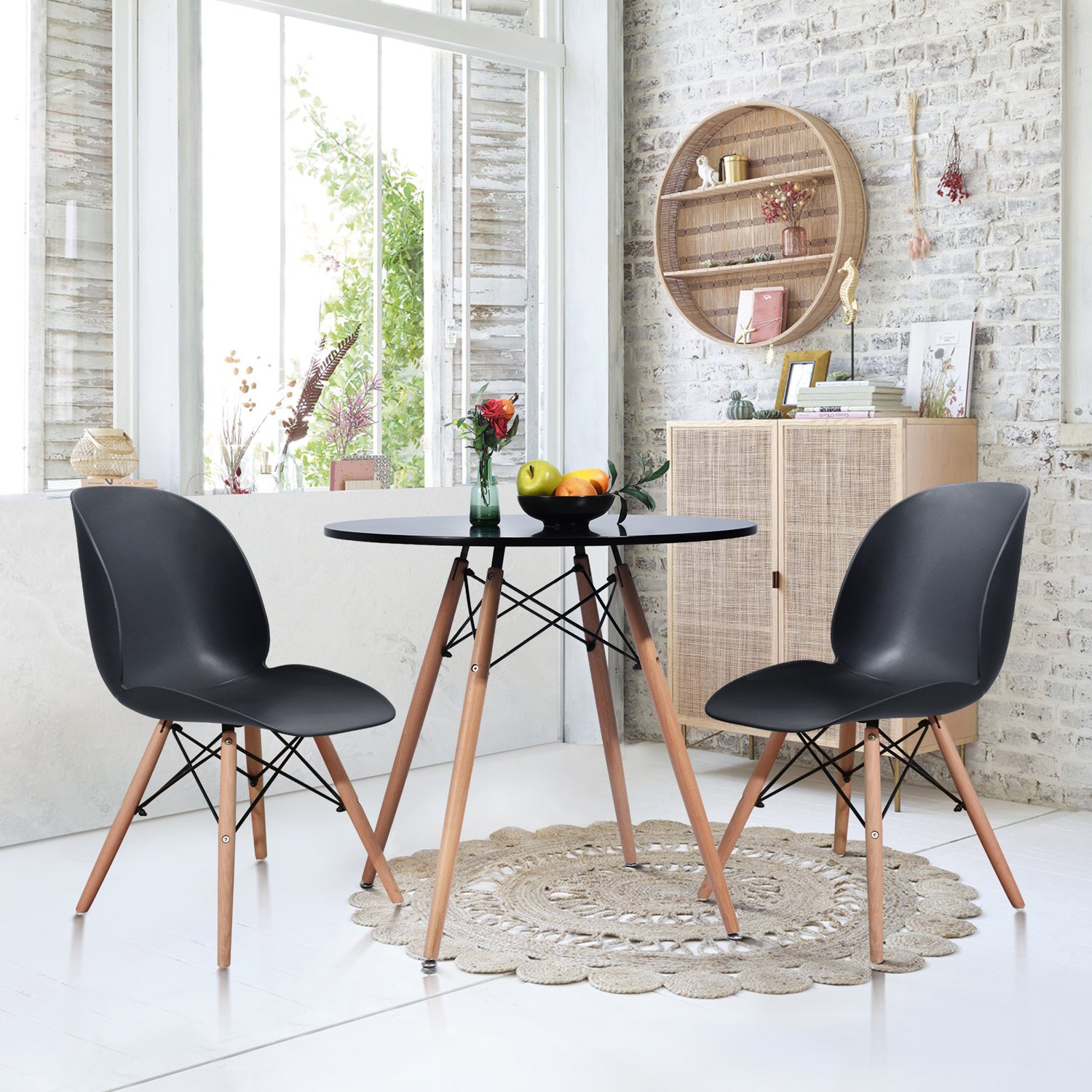 Wholesale Modern Design Custom Wood Legs MDF Top Round Dining Table