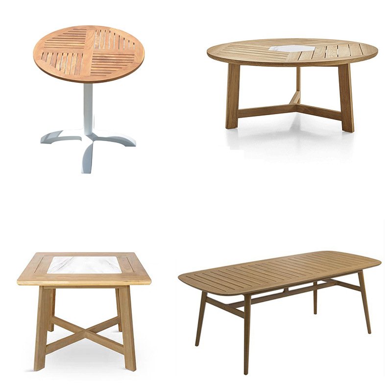Outdoor Rectangle Plastic Wood Table Multifunctional Cafe Table for Hotels Schools Bedrooms