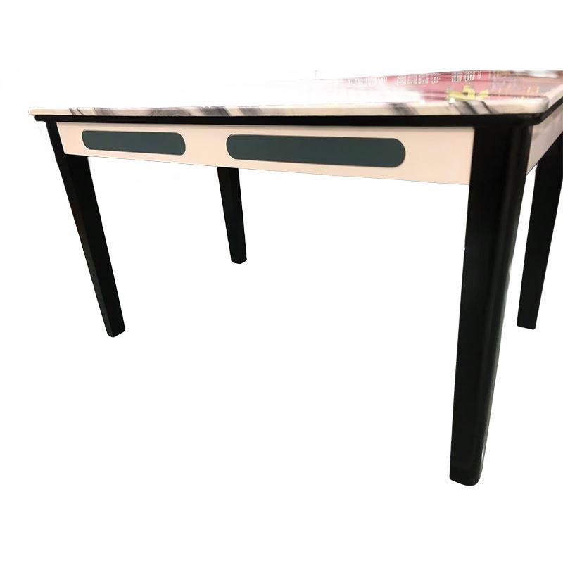 Rectangle Metal Tubes Base Dining Room Italian Luxury Modern White Sintered Stone Dining Table