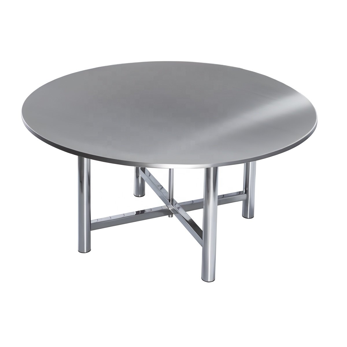 Brushed Stainless Steel Detachable Round Table banquet wedding table hotel furniture folding round turntable tables