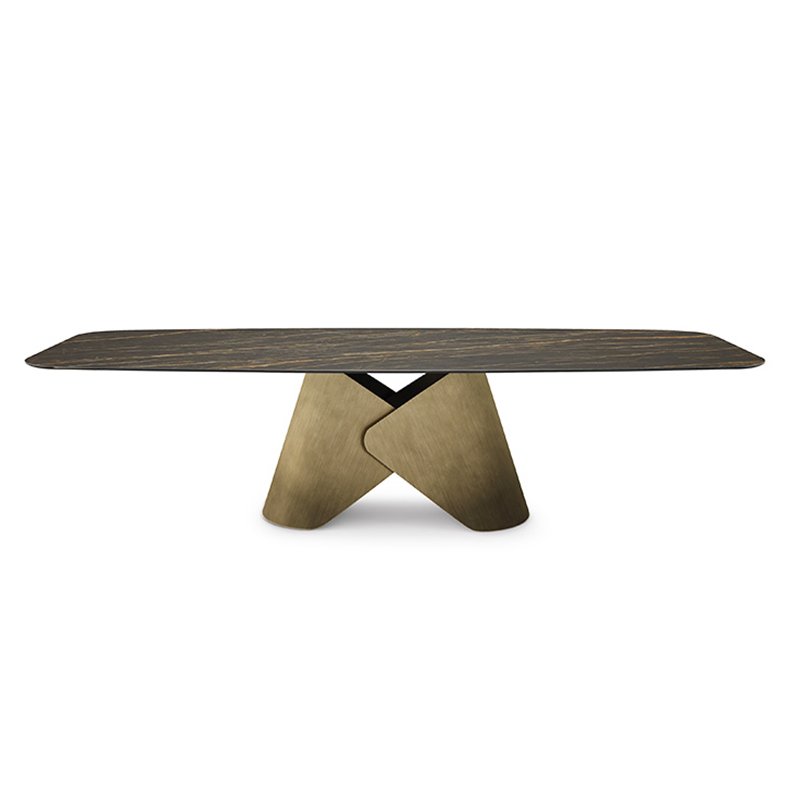 Minimalist Marble Dining Table and Chair Set Perfect Quality Home Furniture with Creative Design Upholstered Fabric