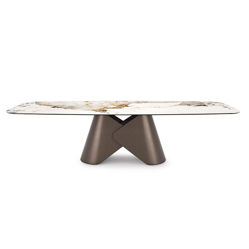 Minimalist Marble Dining Table and Chair Set Perfect Quality Home Furniture with Creative Design Upholstered Fabric