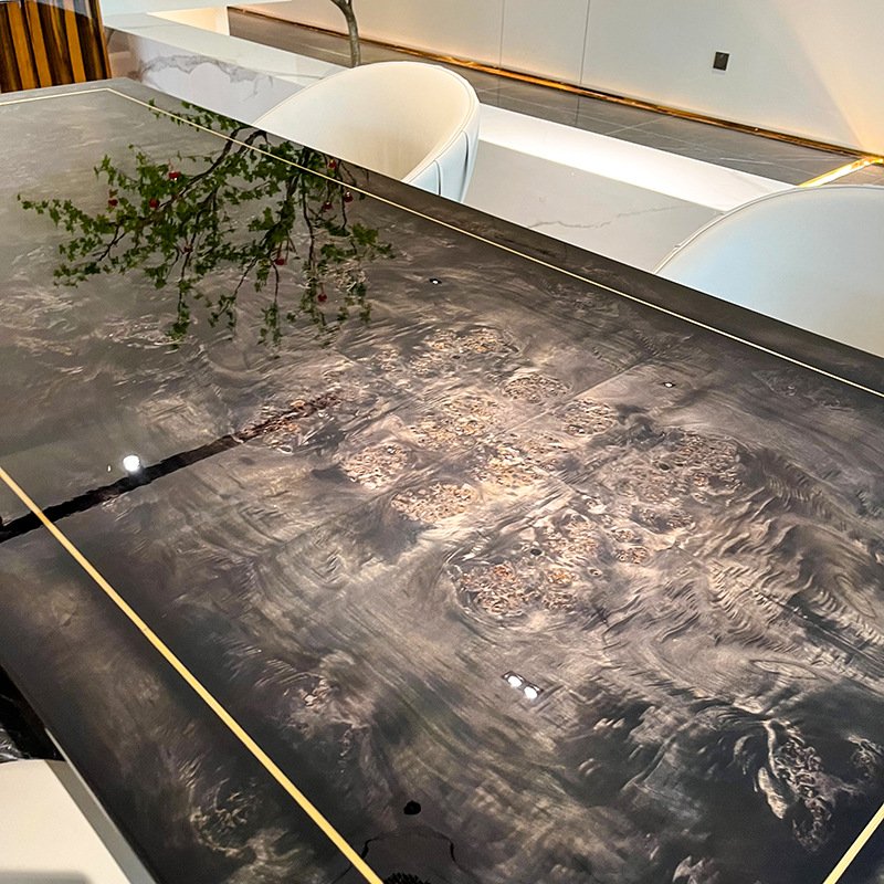 Luxury home dinning furniture customized solid wood dining table luxury italian dining tables set gold dining table for villa