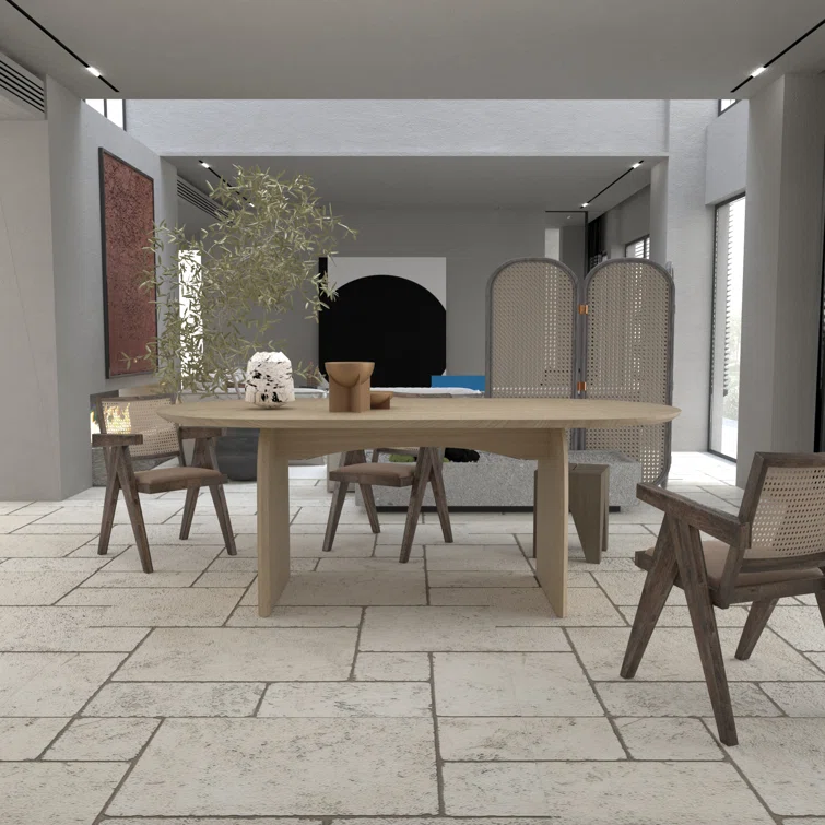 High Quality Simple Mid Century Modern Wood Oval Dining Table for Kitchen,Living Room, Restaurant