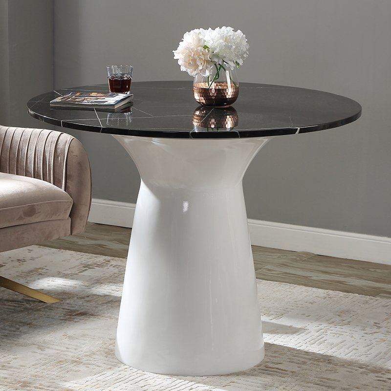 luxury marble round dining table 4 seater small modern dining table set