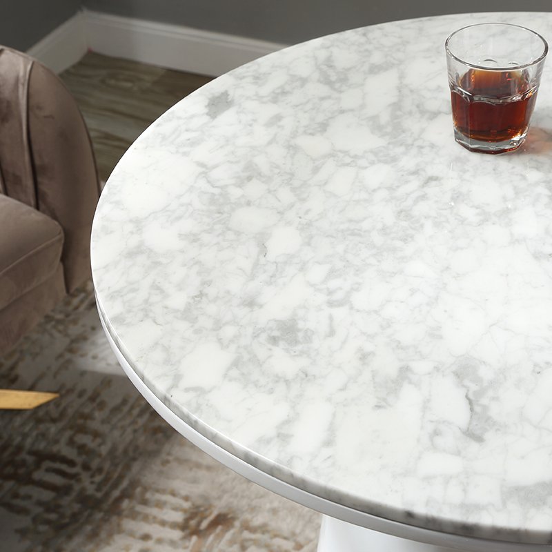 luxury marble round dining table 4 seater small modern dining table set