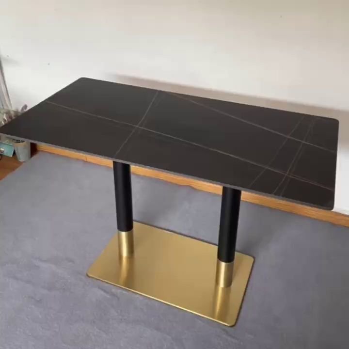 Dining Table And Chair Set Luxury Modern Restaurant Glass Mdf Wooden Top Round Dining Table Set